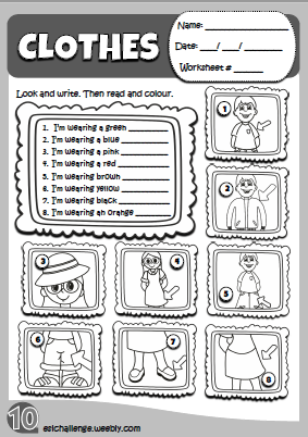 Clothes - worksheet 4