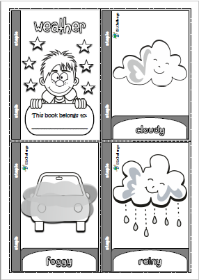 Weather - mini book (for colouring)